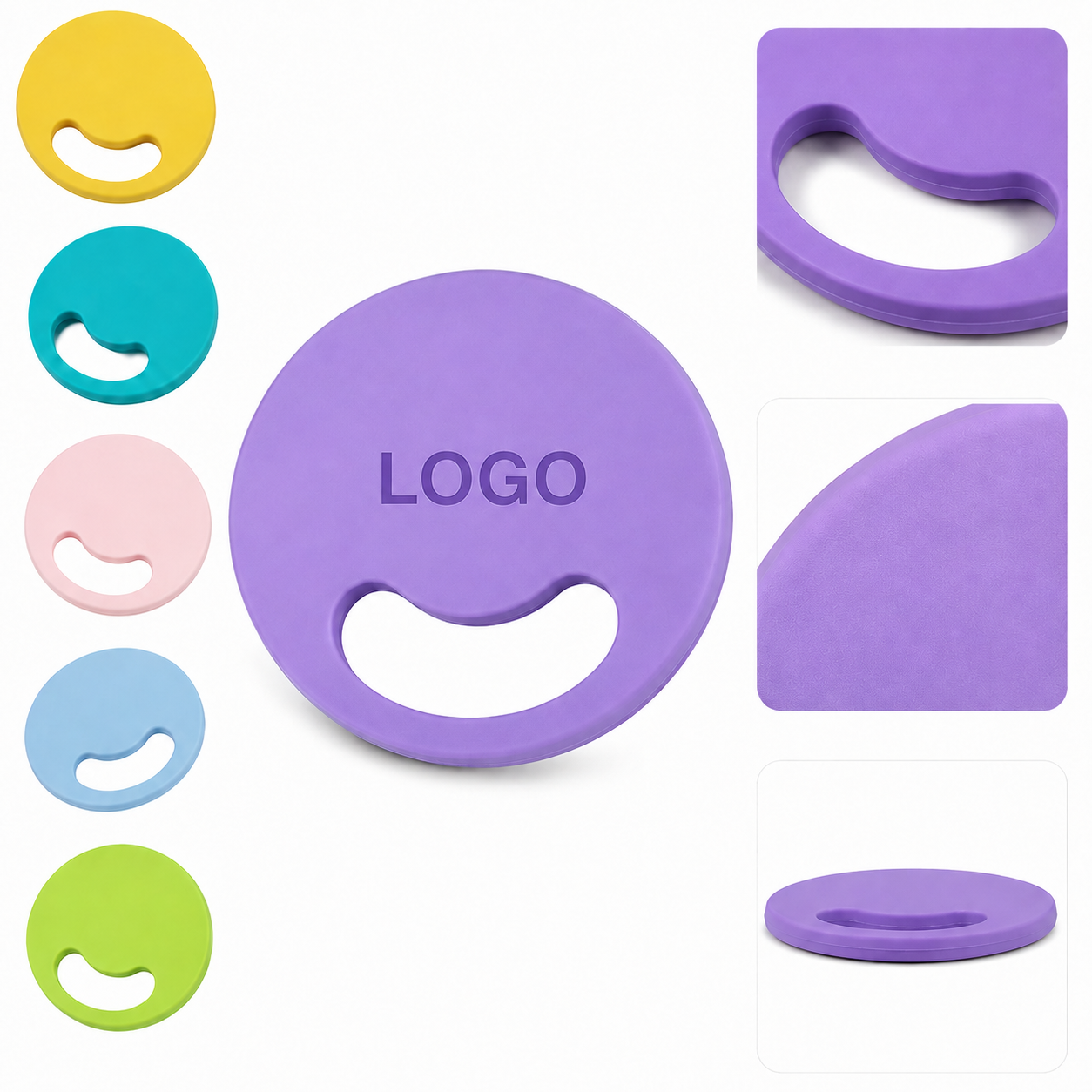 Flexible Circular Flying Disc with Integrated Grip Handle 7-Inch