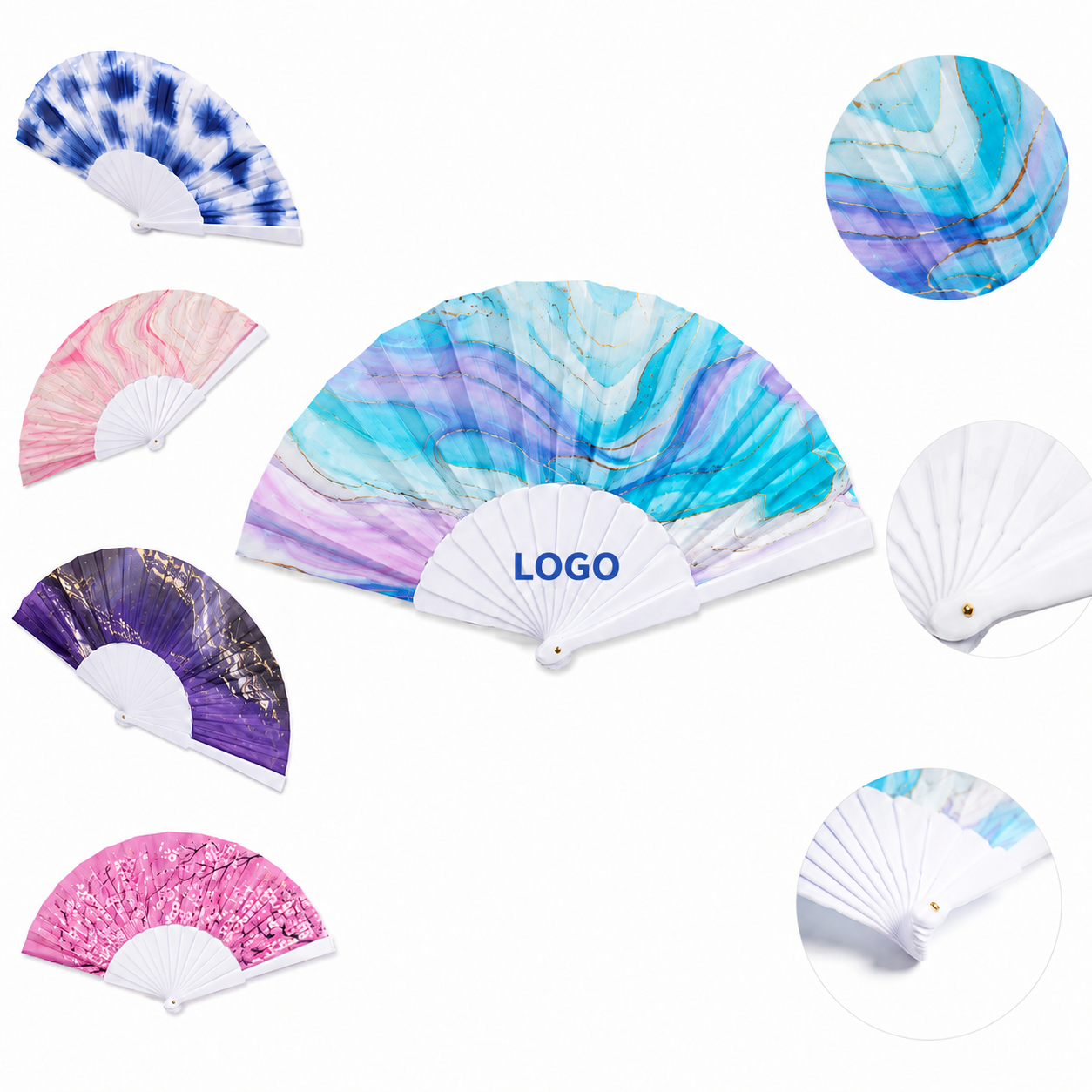 Seasonal Theme Collapsible Hand Fan Multi-Pack