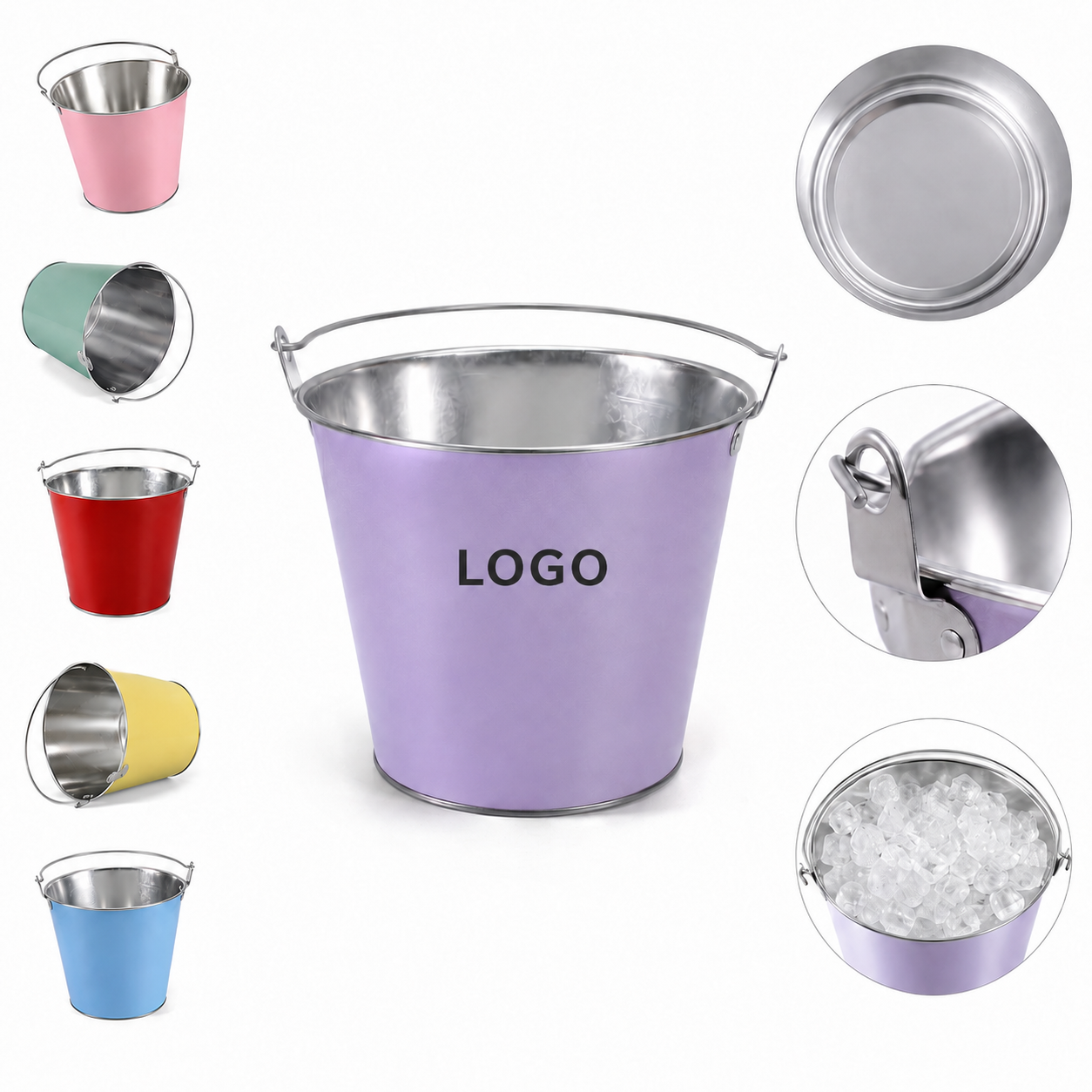 170 oz. Powder-Coated Metal Beverage Tubs with Carrying Handle