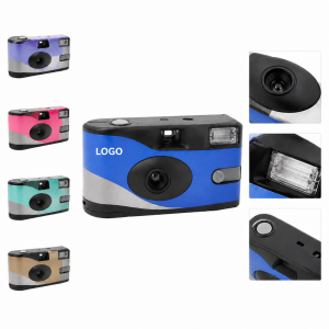 12-Exposure Single-Use Analog Film Camera with Built-in Flash