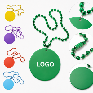 Vibrant Round Medallion Party Bead Necklace