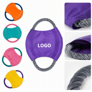 Dual-Handle Braided Rope and Durable Fabric Pet Interaction Toy