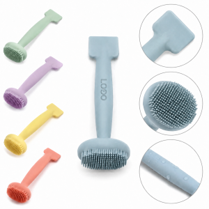 Dual-Ended Flexible Silicone Skincare Brush and Spatula Applicator