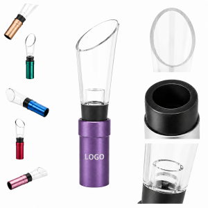 Vibrant Metallic Dual-Function Wine Aerator and Drip-Free Pourer