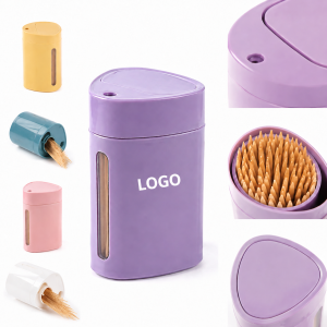 Automatic Press-Type Toothpick Dispenser with Viewing Window