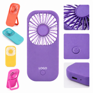 Dual-Speed Portable Handheld Fan with Integrated Folding Stand